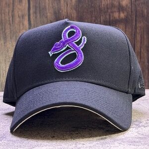 Arizona Diamondbacks Rattler New Era 9Forty SnapBack Curved A-Frame Black Purple